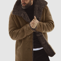 Men's new autumn and winter, fur, integrated men's coat, hooded coat