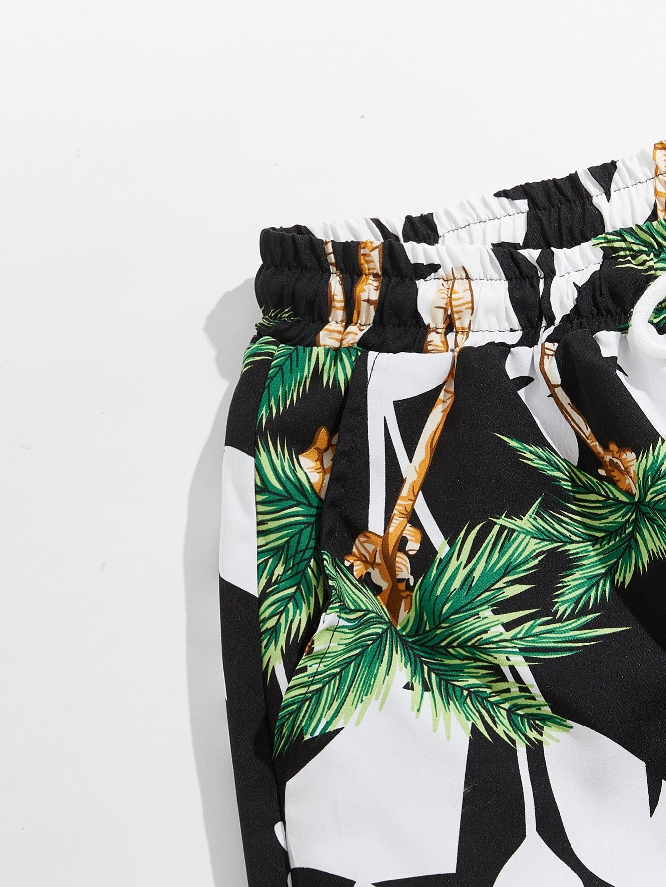 Men's Palm Tree Beach Drawstring Shorts