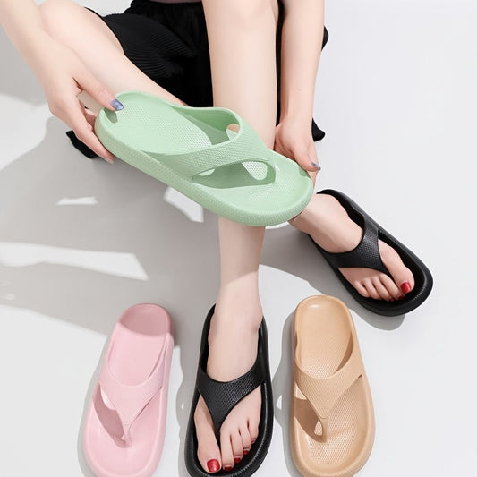 Women's Solid Color EVA Flip-flops Non-slip Indoor Slippers