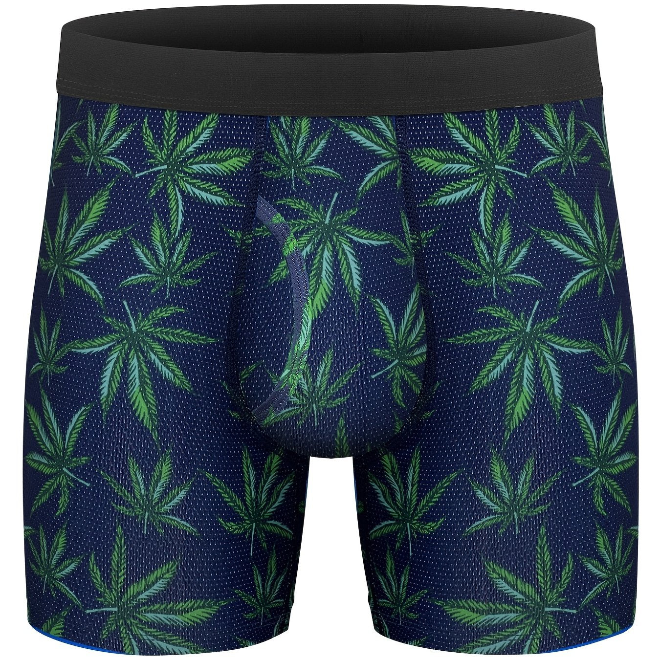 1pc Men's Breathable Boxer Briefs With Pattern Print