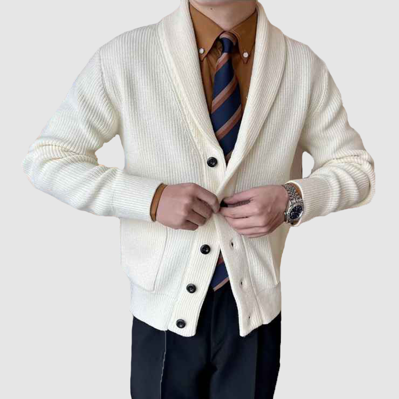 Men's fall and winter v-neck vintage knit cardigan  coat