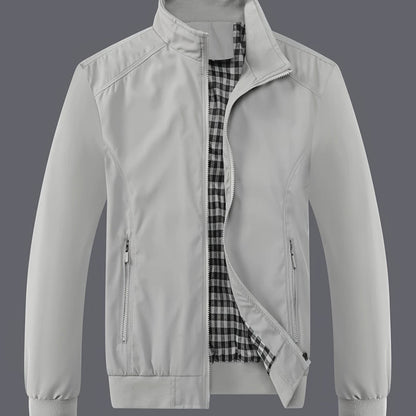 Men's Jacket Casual High Neck Zipper Jacket