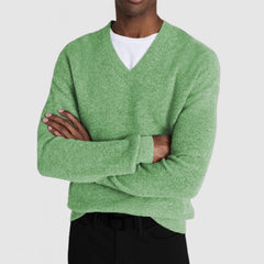 Men's Casual Loose V Neck Cashmere Sweater