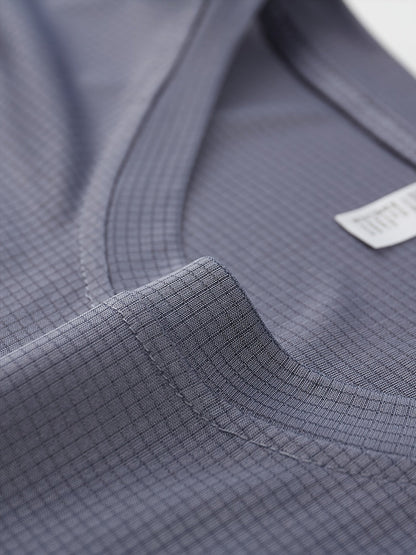 5pcs Men's Solid Color Crew Neck T-Shirt, Breathable Quick Drying Sweat Absorbing Sport Bodybuilding Shirt