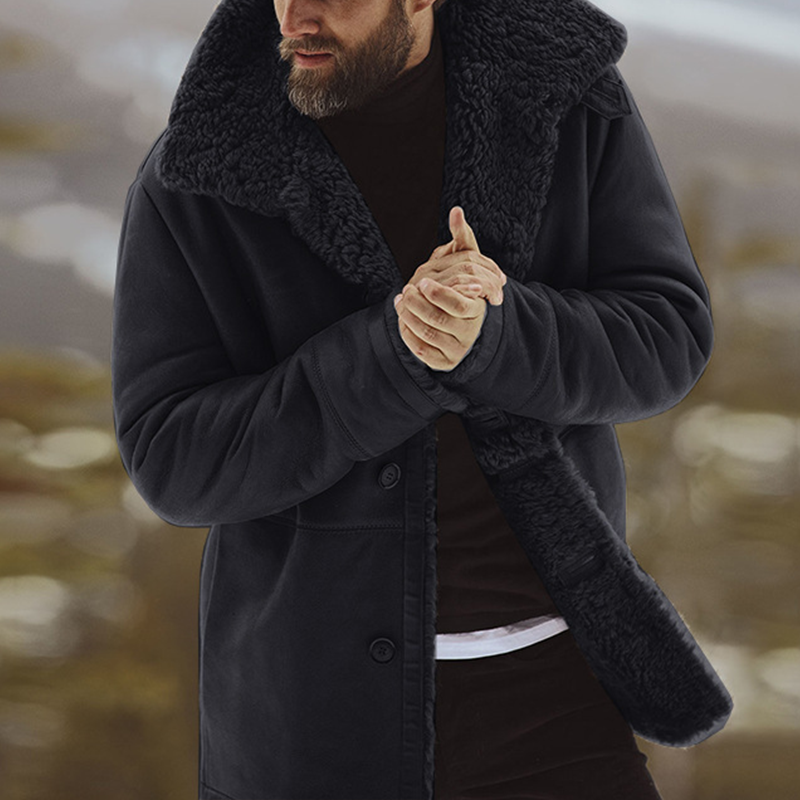 Men's new autumn and winter, fur, integrated men's coat, hooded coat