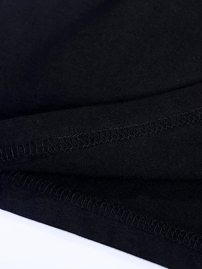 Leopard Heart Print Solid Crew Neck Long Sleeve Casual Every Day Top