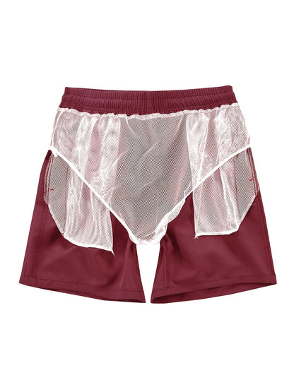 Men's Drawstring Pocket Casual Beach Shorts