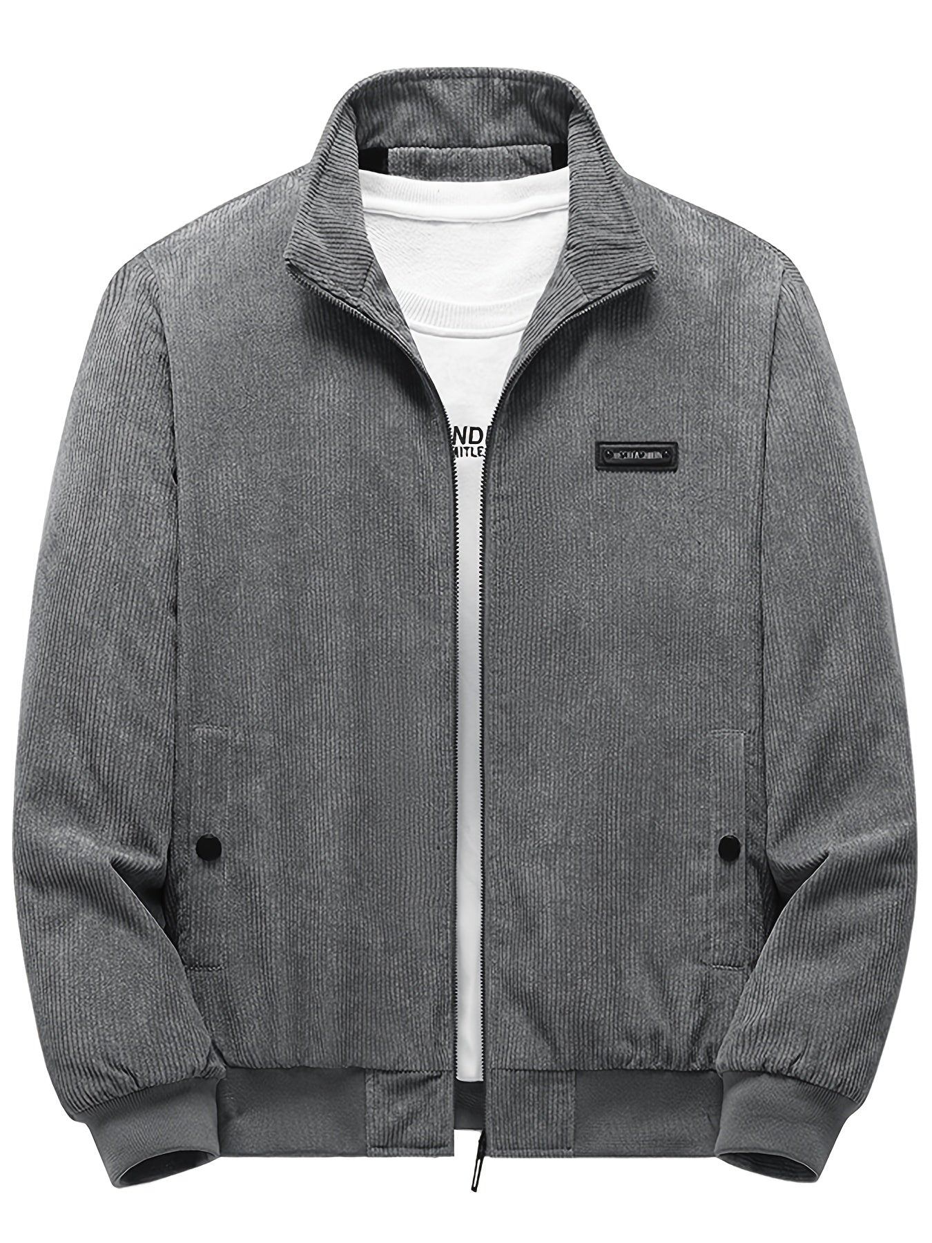 Men's Trendy Casual Lightweight Fleece Corduroy Cotton Lapel Jacket