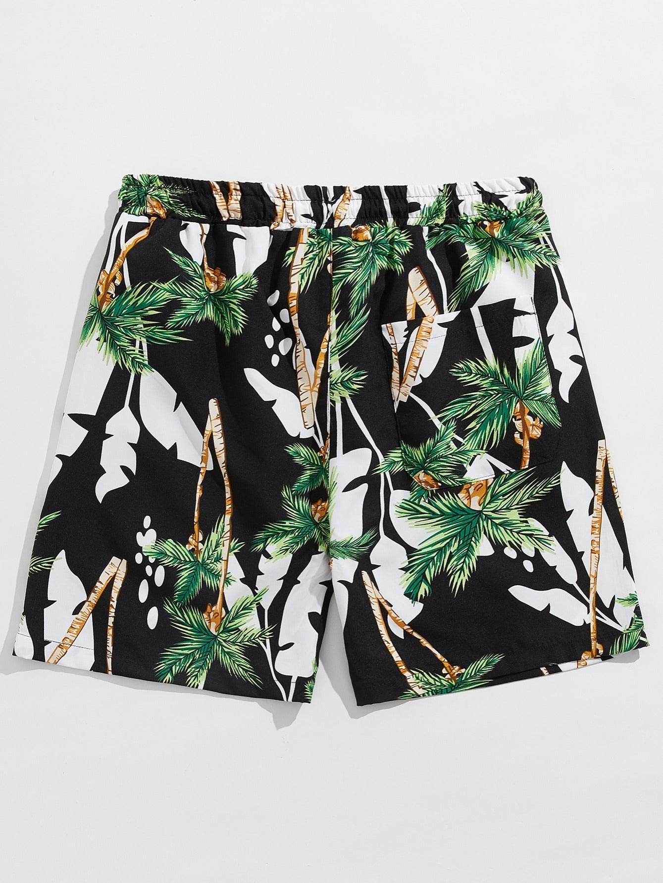 Men's Palm Tree Beach Drawstring Shorts