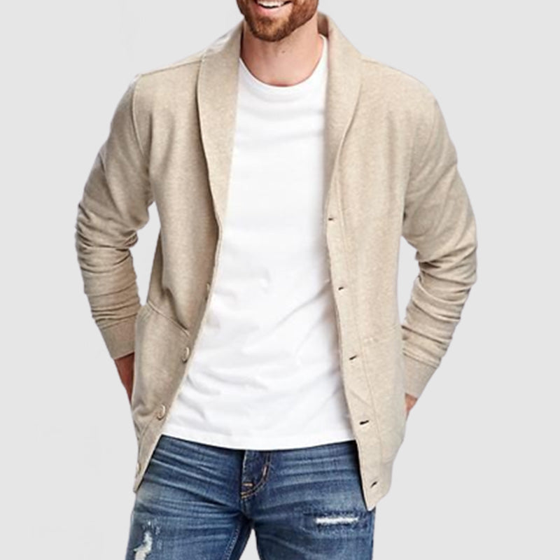 Men's Classic Lapel Long Sleeve Loose Jacket NEW