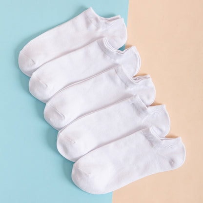 5pairs Men's Solid Colour Business Socks