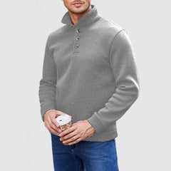 Men's Casual Turtleneck Button-Down Basic Sweater