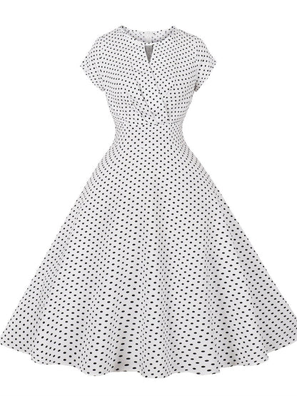 Women's Dresses Casual Summer Fashion Polka Dot Retro Loose Swing Dresses