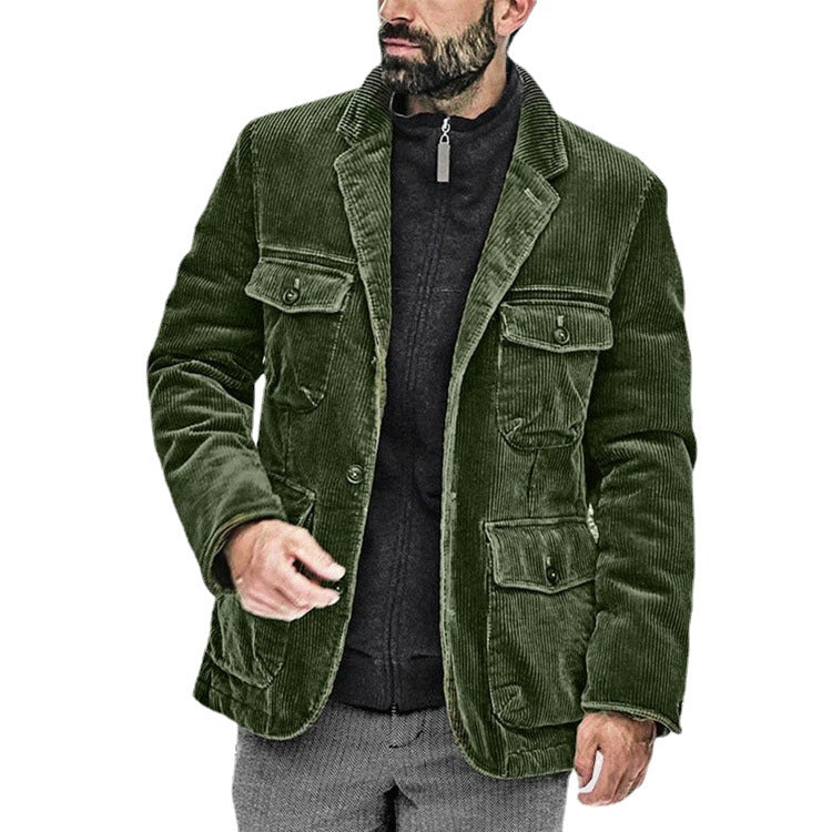 Men's jacket casual fashion solid color jacket men's jacket