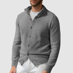 Men's Stand Collar Casual Button Knitted Cardigan