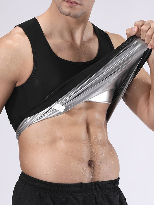 Men's Fitness Training Sauna Heat Trapping Compression Sweat Shirt For Workout Gym