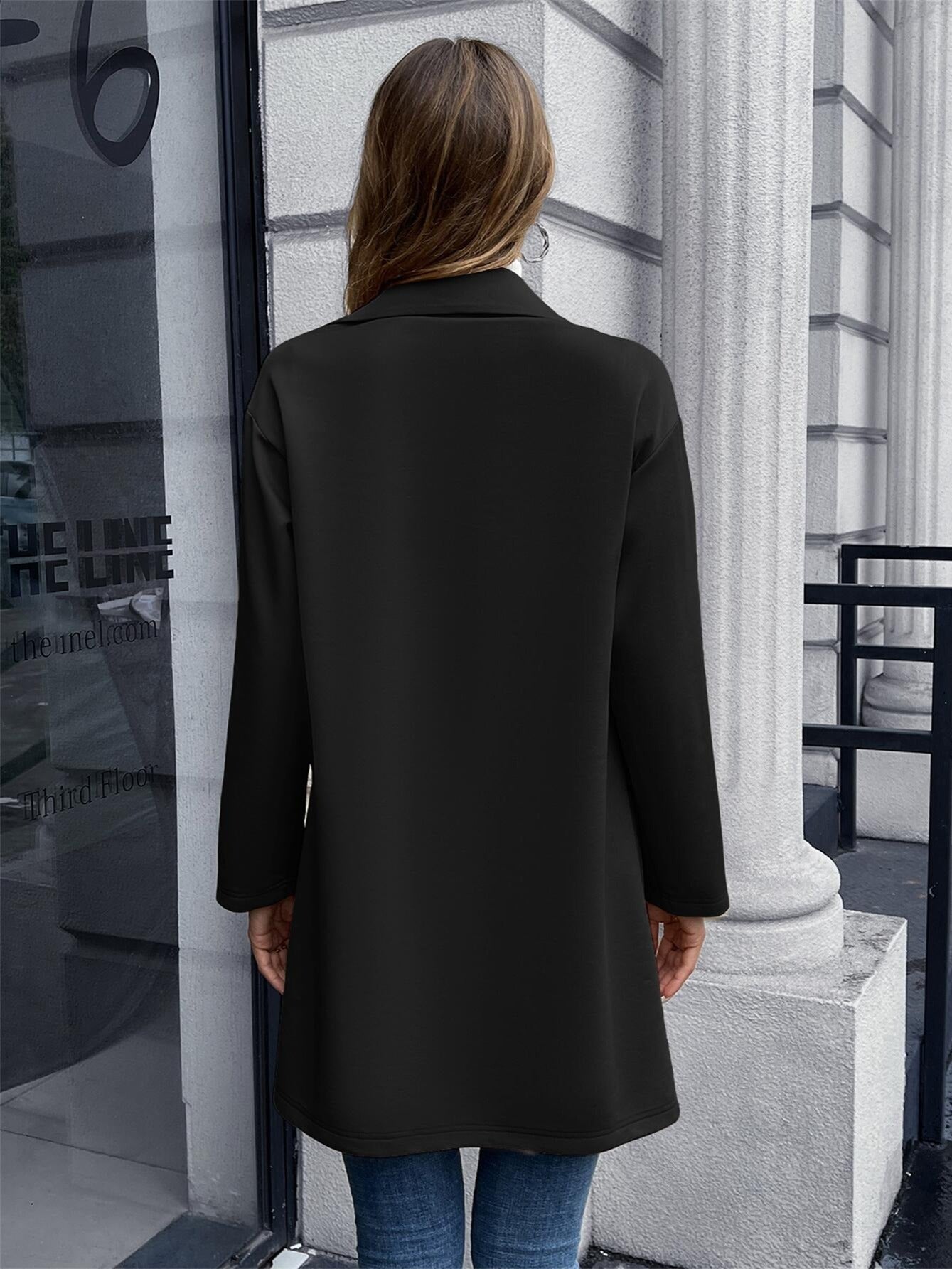 Outwear Solid Button Ladies Blazer