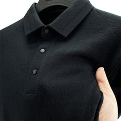 Men's New Polo Collar Contrast Color Knit Long Sleeve Sweater