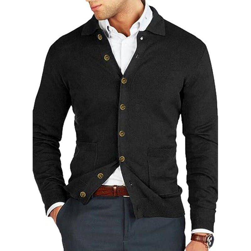 New Men's Button Down Long Sleeve Slim Cardigan Sweater