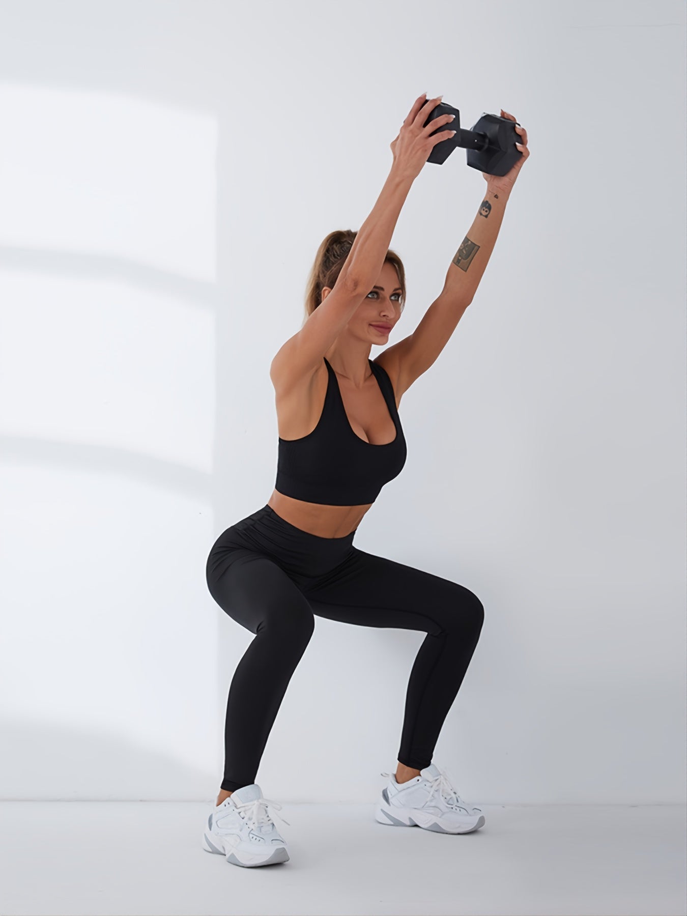 Seamless Solid Color Quick-drying Mid Stretch Butt Lifting Yoga Leggings