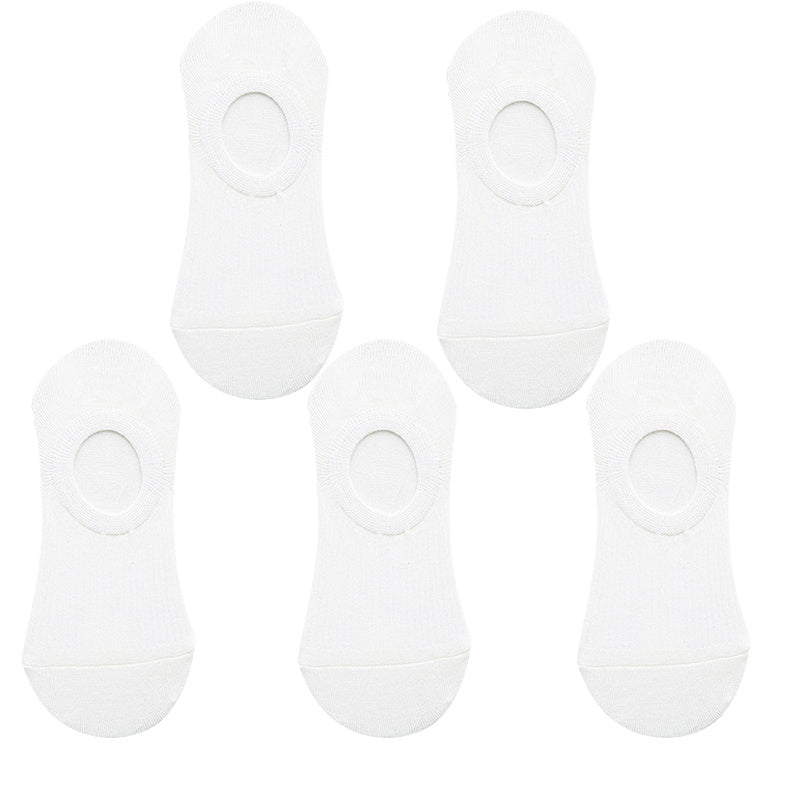 5 Pairs Cute Invisible Non-slip Boat Soft Lightweight Breathable Boat Socks