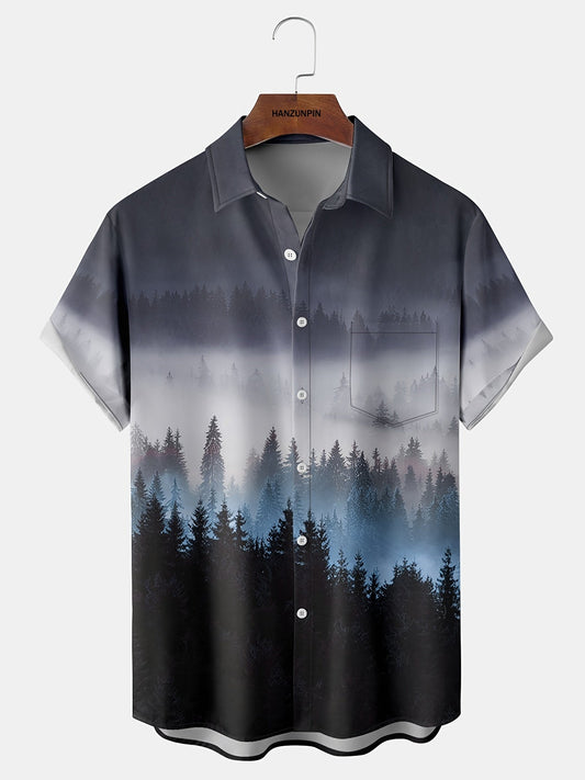 Men's Casual Button Down Short Sleeve Shirt