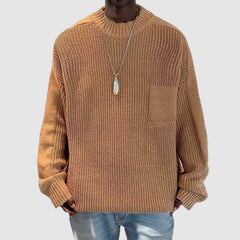 Men's Casaul Round Neck Pockets Sweater