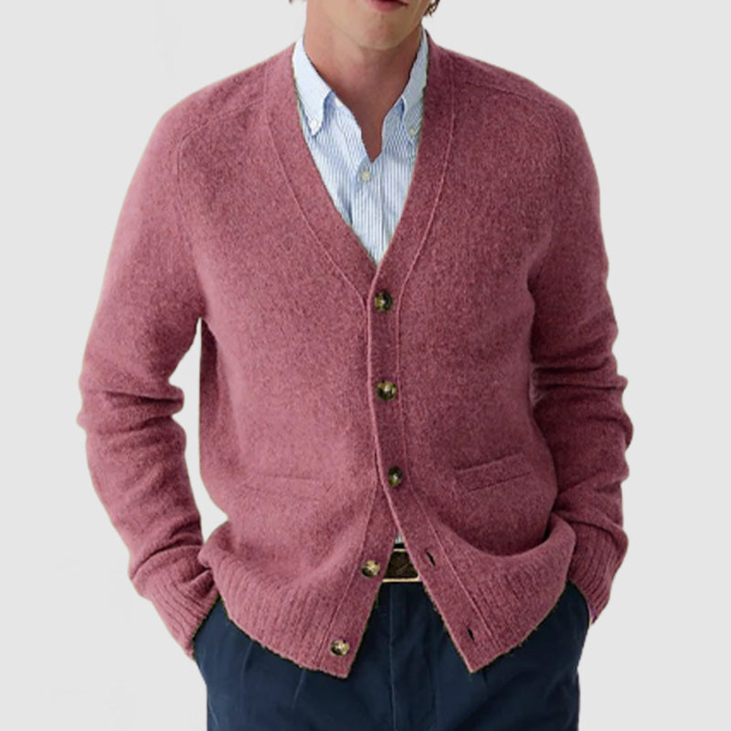 Men's Classic V-Neck Cashmere Cardigan