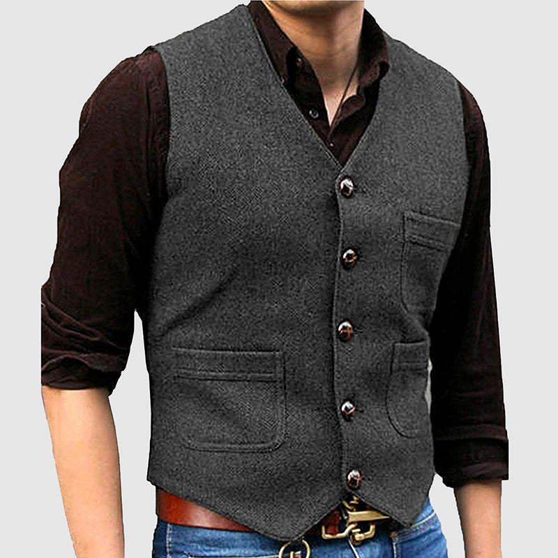 Men's Casual Sleeveless Multi-Pocket Vest