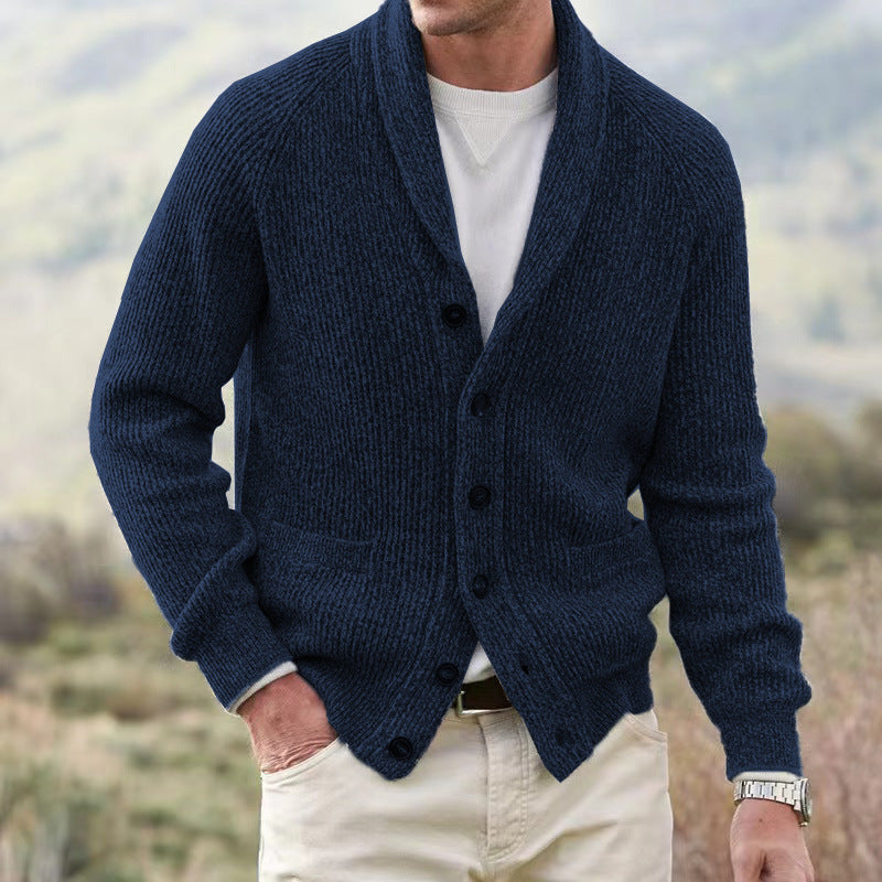 Men's new autumn and winter men's turteck sweater cardigan button sweater