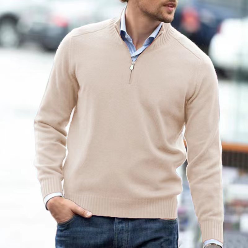 Men's fall and winter sweater large-size long-sleeved wool bottom shirt warm sweater