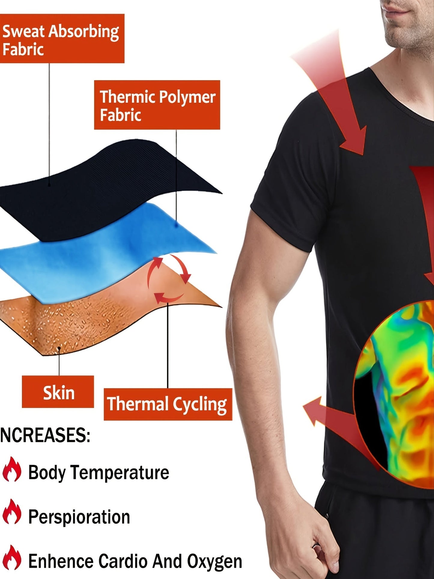 Short Sleeve Sauna Suit For Men Weight Loss Gym Exercise Top