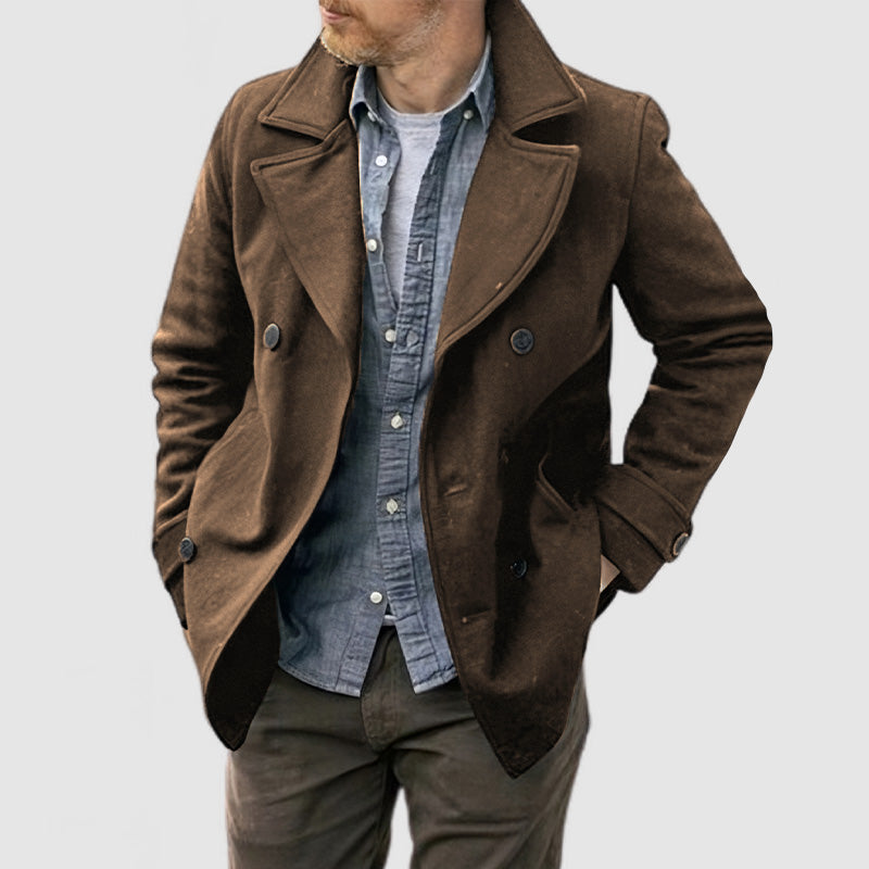 Men's Classic Double Breasted Lapel Jacket( NEW )