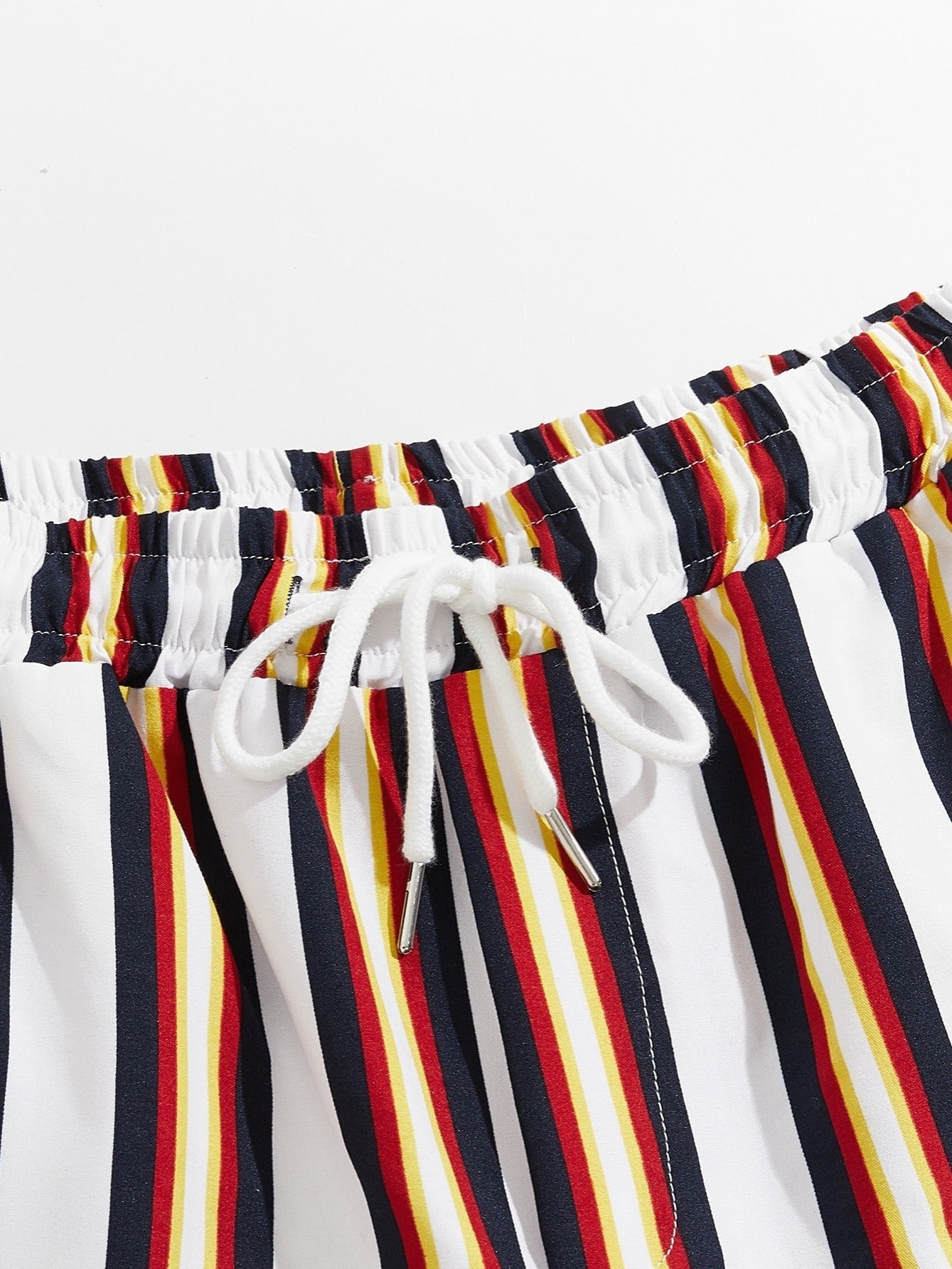 Men's Striped Beach Drawstring Shorts