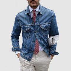 Men's Stylish Casual Lapel Denim Jacket