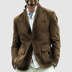 Men's Retro Casual Lapel Pocket Jacket