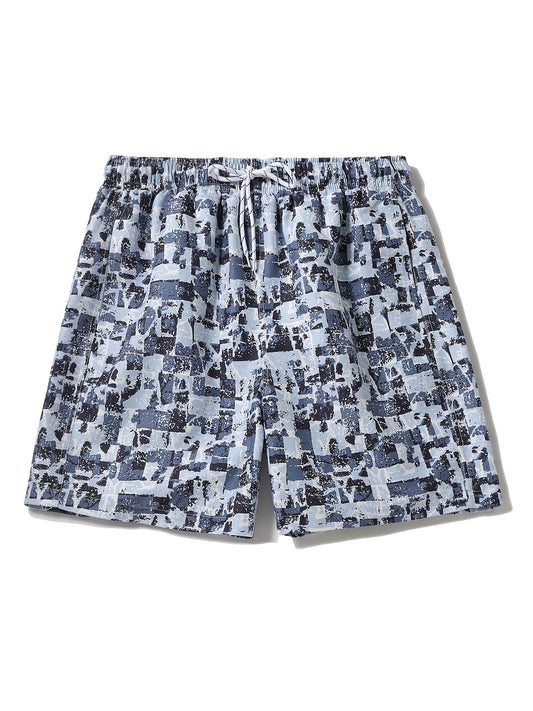 Men's Casual Full Print Board Shorts