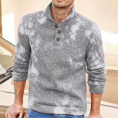 Men's Casual Turtleneck Button-Down Basic Sweater