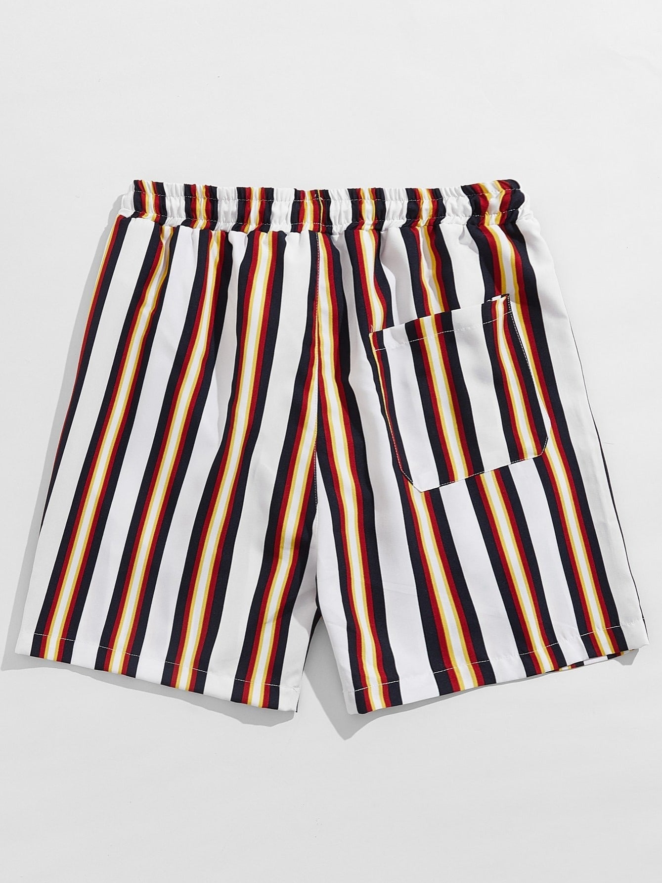Men's Striped Beach Drawstring Shorts