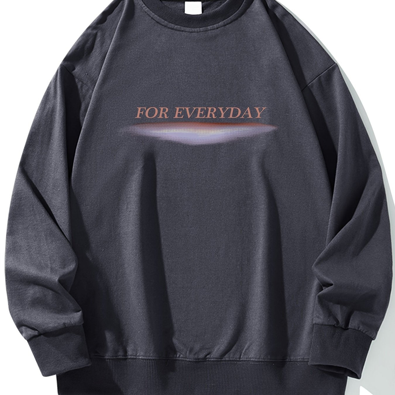 Men's Creative Graphic Print Round Neck Long Sleeve Sweatshirt