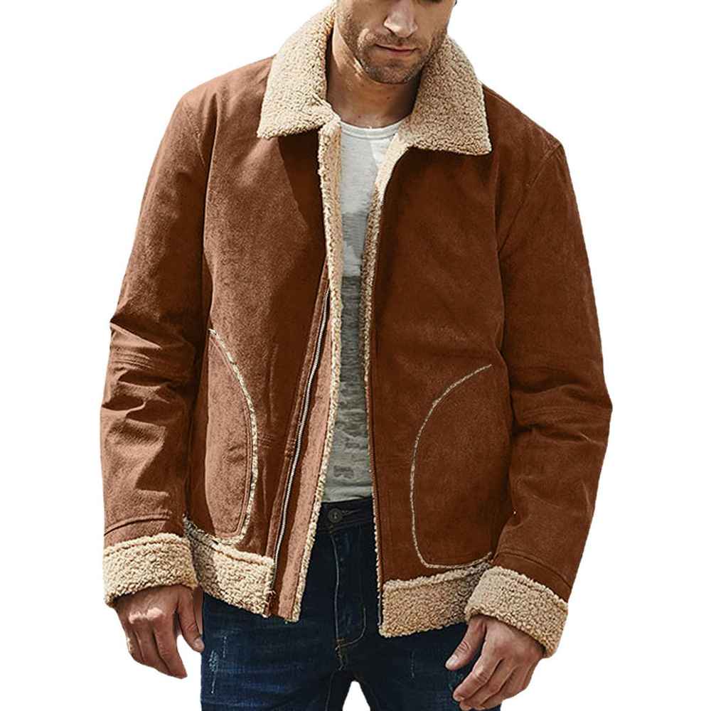 Men's plus size plush composite coat thick fur
