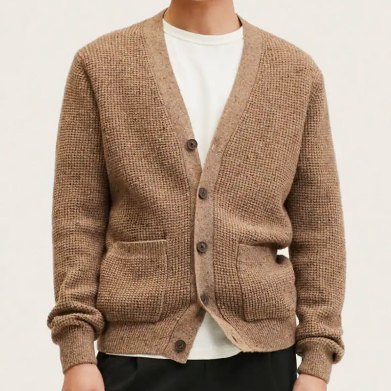 Men's knitwear autumn and winter style V-neck and thick cardigan sweater woolen coat