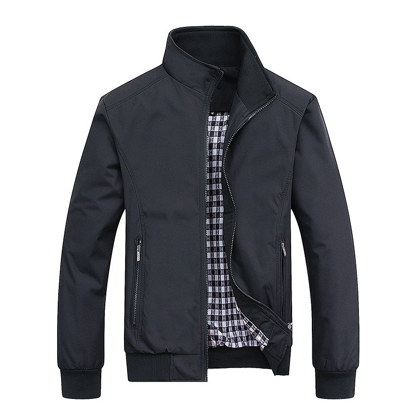 Men's jacket spring casual men's zip coat