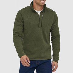 Men's Outdoor Stand Collar Zipper Cotton Long Sleeve Hoodie