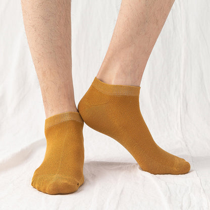 7pairs Men's Breathable Low-cut Socks - Multicolor Set