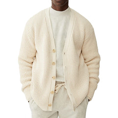 Solid Color Button Knit Sweater
