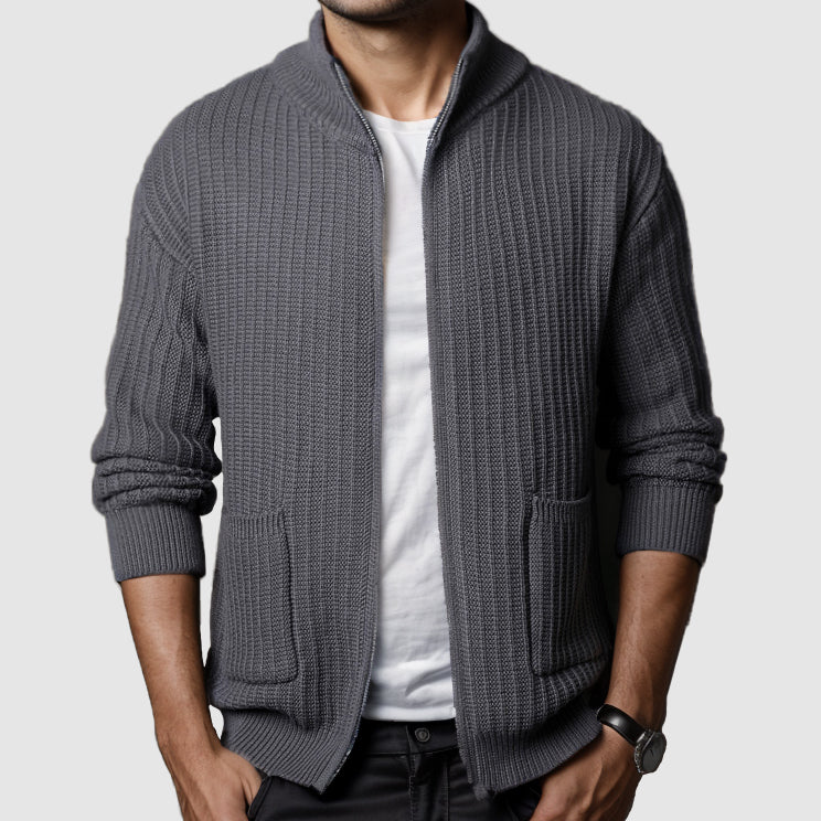 Men's Casual Cashmere Knitted Cardigan Sweater Jacket