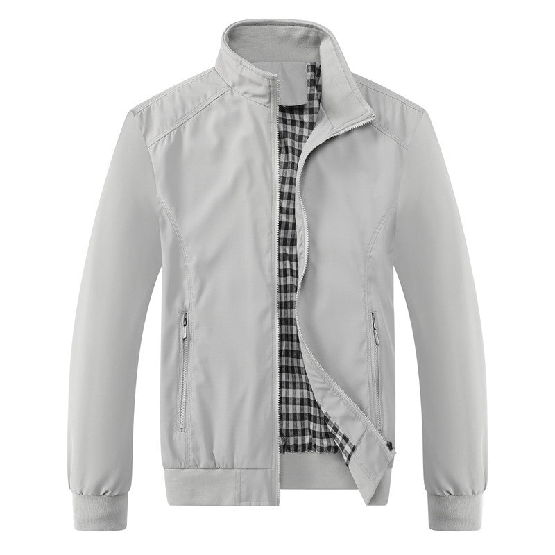 Men's jacket spring casual men's zip coat