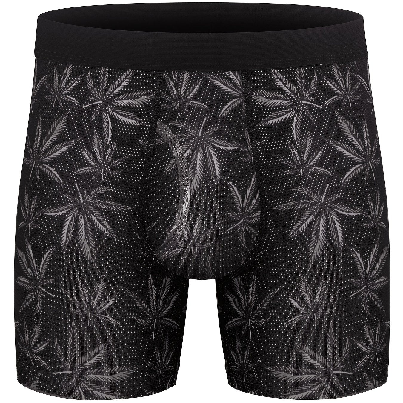 1pc Men's Breathable Boxer Briefs With Pattern Print