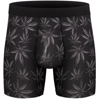 1pc Men's Breathable Boxer Briefs With Pattern Print